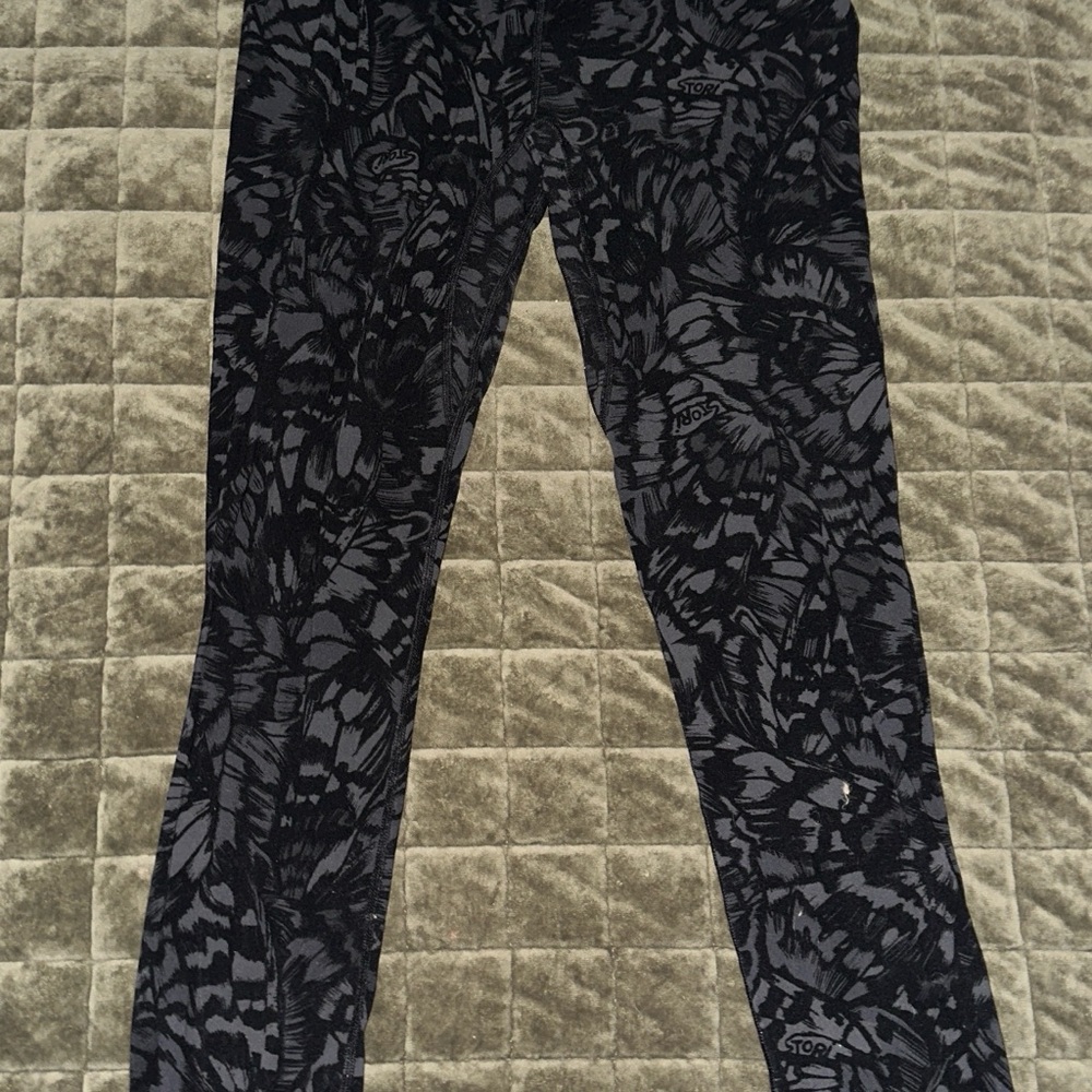 Katy Hearn Stori Black and Gray Patterned Leggings
